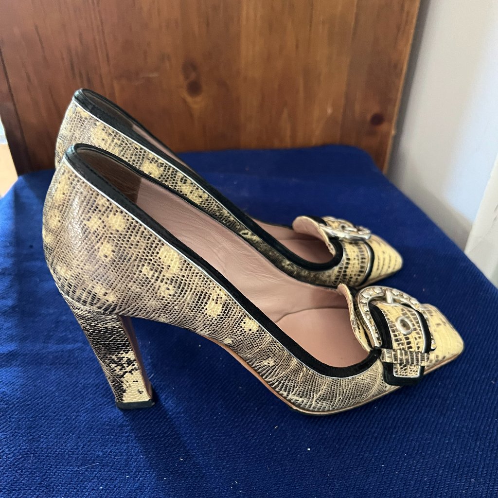 Prada Women's Snake Skin Heels Pumps